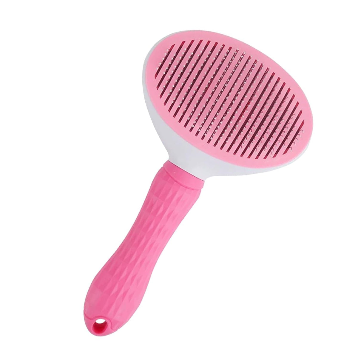 Self Cleaning Slicker Brush for Dogs & Cats, Skin Friendly Pet Grooming Brush for Shedding & Deshedding, One-Click Cleaning for Long & Short Hair