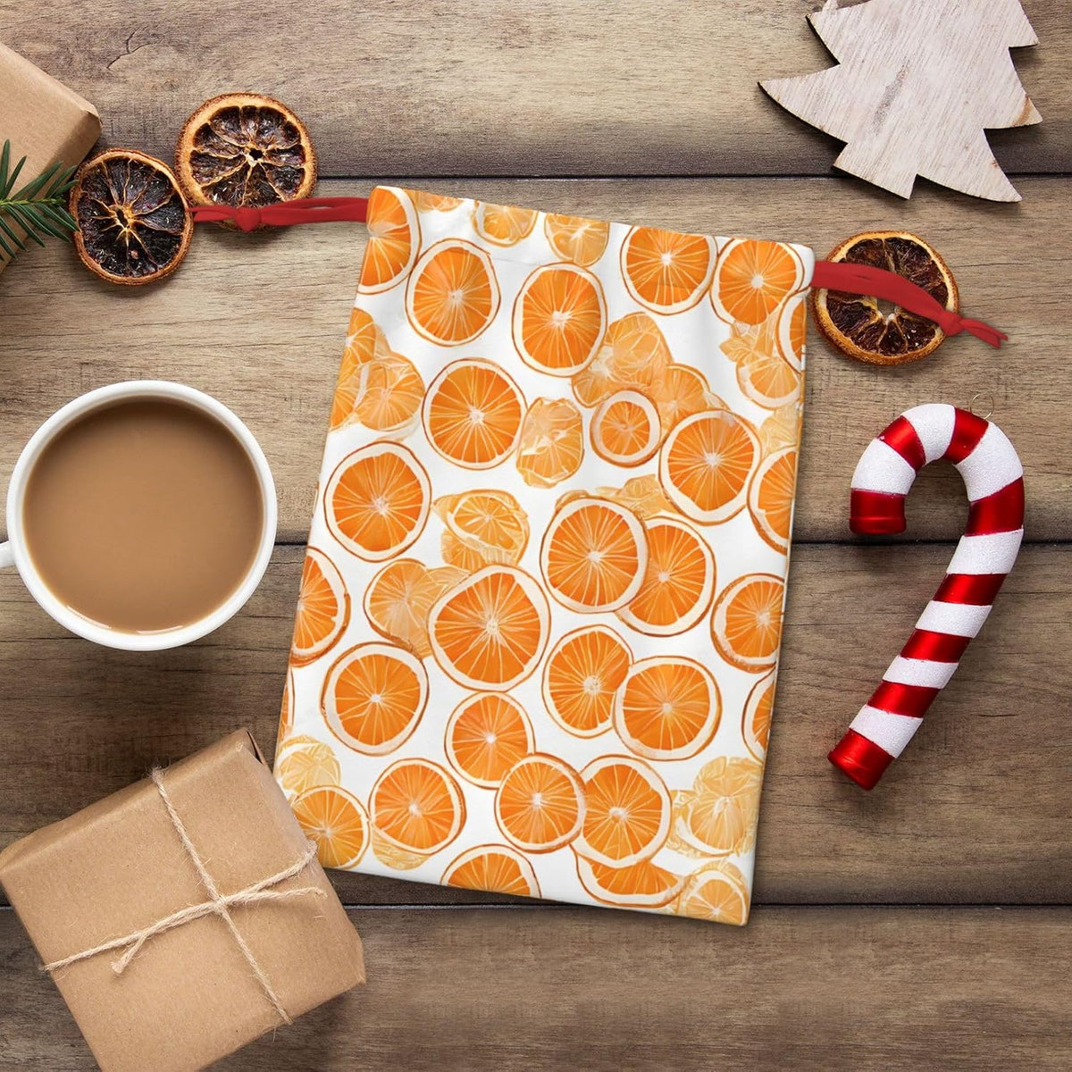 DCEHGEW Peach Soft Drawstring Gift Wrapping Bags, Reusable Polyester Pouch Storage Bag for Christmas, Halloween, Party Favors, Jewelry, Large Size: 15.8x20.9 inches