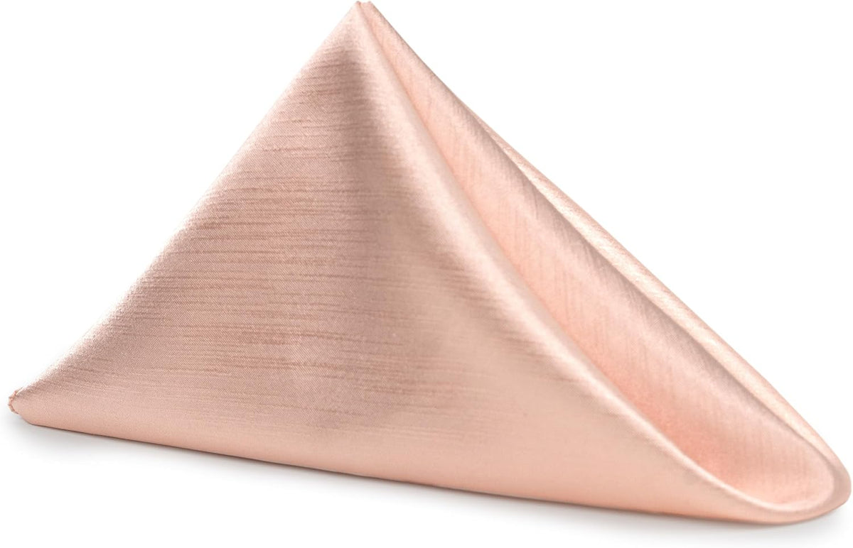17x17-Inch Shantung Cloth Napkins, Ice Peach, Set of 120