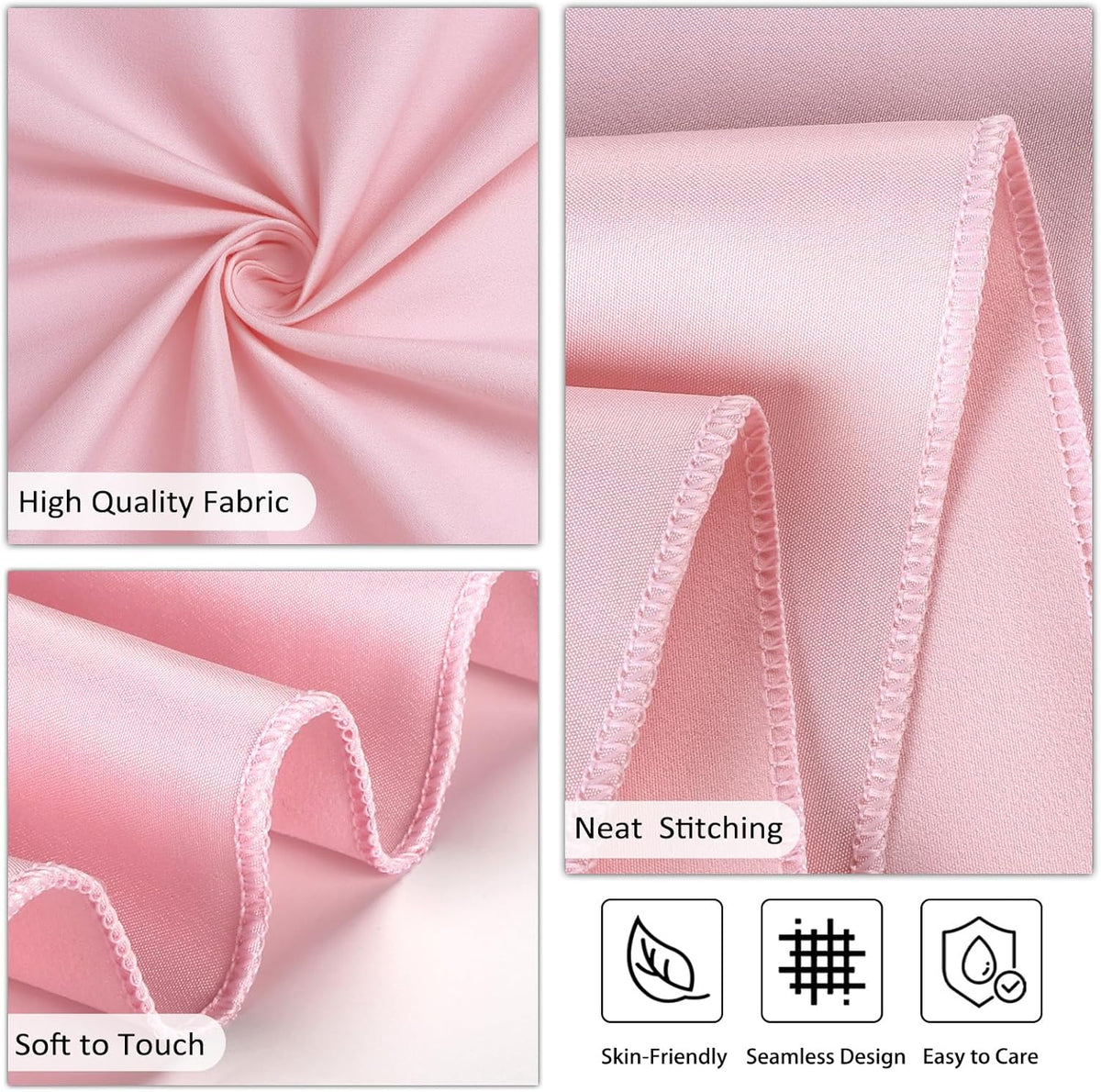 8 Pack Pink Tablecloth Rectangle 60 x 102 Inch for 6 Foot Tables