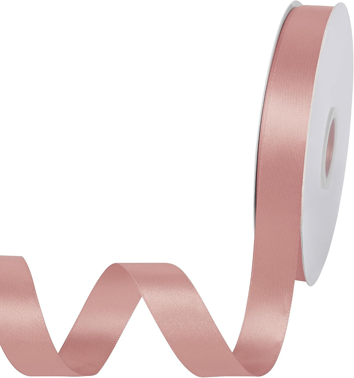 Double Face Peach Pink Satin Ribbon 1 inch X 100 Yards Fabric Ribbons for Gift Wrapping Bows Bouquet Sewing Craft Home Decor Hair Floral