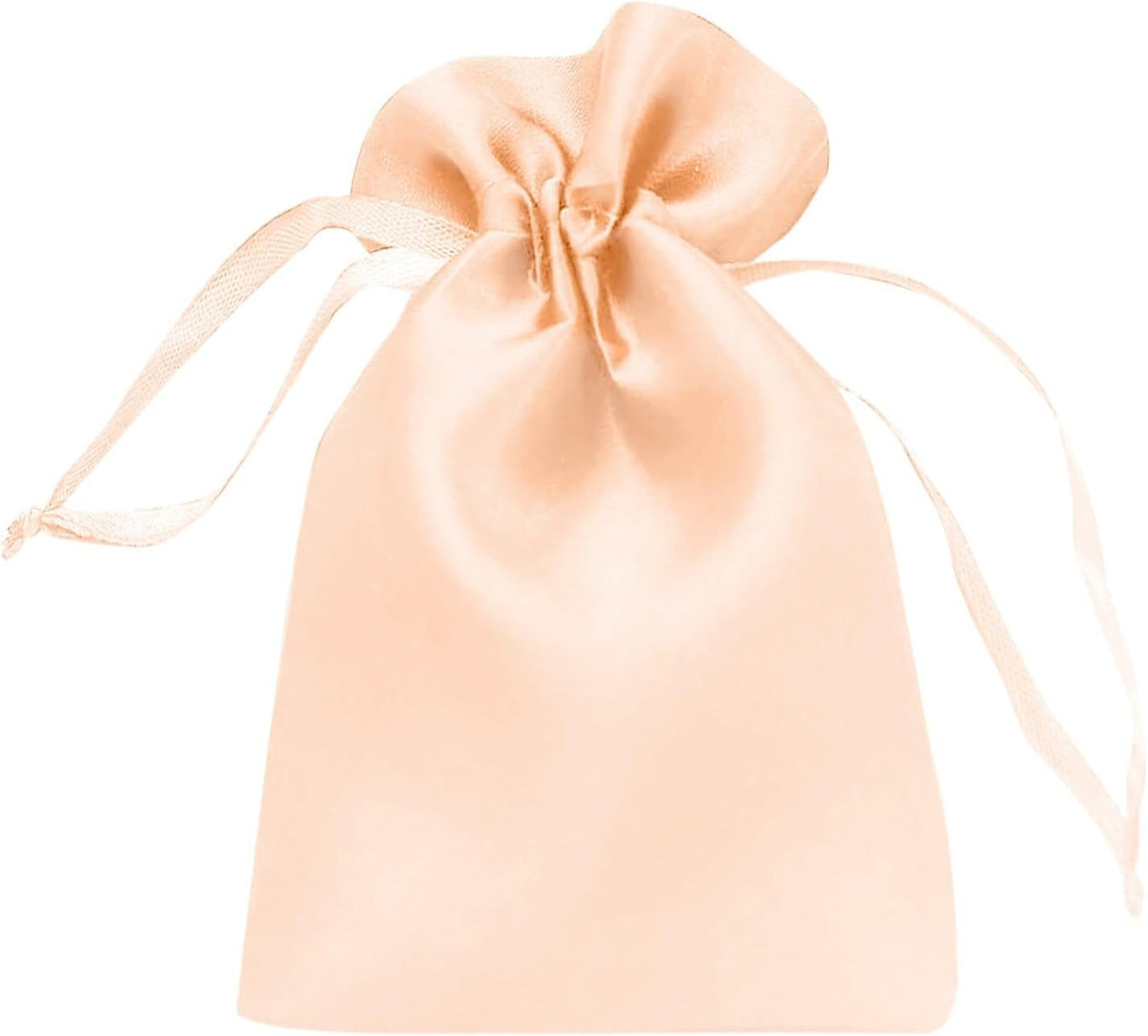 Efavormart 60 Pack 4"x6" Peach Satin Drawstring Gift Bags, Premium Silky Favor Pouches for Large Weddings, Bridal Showers, Jewelry, Candy, and Party Favors
