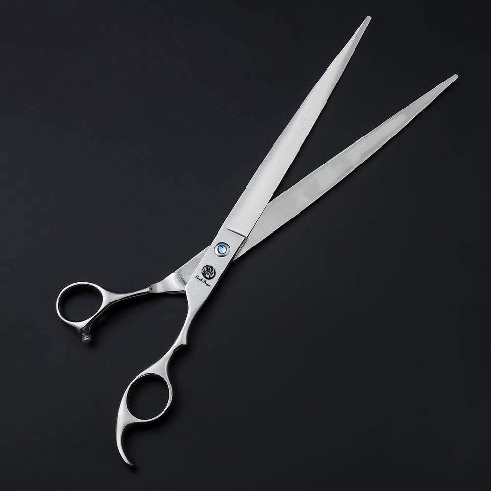Purple Dragon 10 Inch Sharp Edge Salon Hair Cutting Shears - Pet/Dog Grooming Scissors with Bag - Perfect for Barber or Pet Groomer (10 inch)
