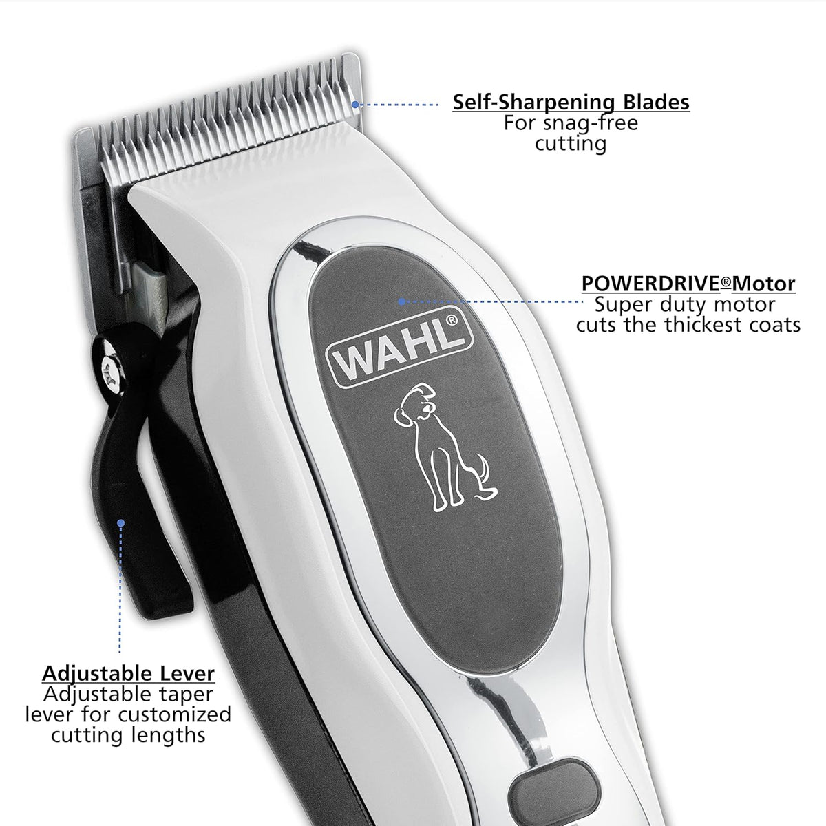 Wahl USA Pet-Pro Corded Clipper & Battery Trimmer Pet Grooming Combo Kit for Dogs with Light to Thick Coats, The Brand Used by Professionals - Model 9284