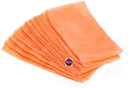 Pack of 200 Organza Chair Sashes for Weddings & Events Décor | Sheer Shiny Dining Chair Bows for Banquet, Party, Reception | Reusable Decorative Sash for Folding & Chiavari Chairs - Peach