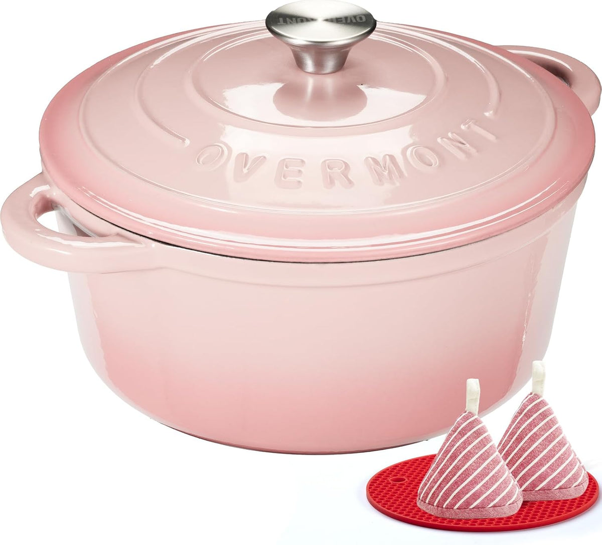 Enameled Cast Iron Dutch Oven - 7QT Pot with Lid Cookbook