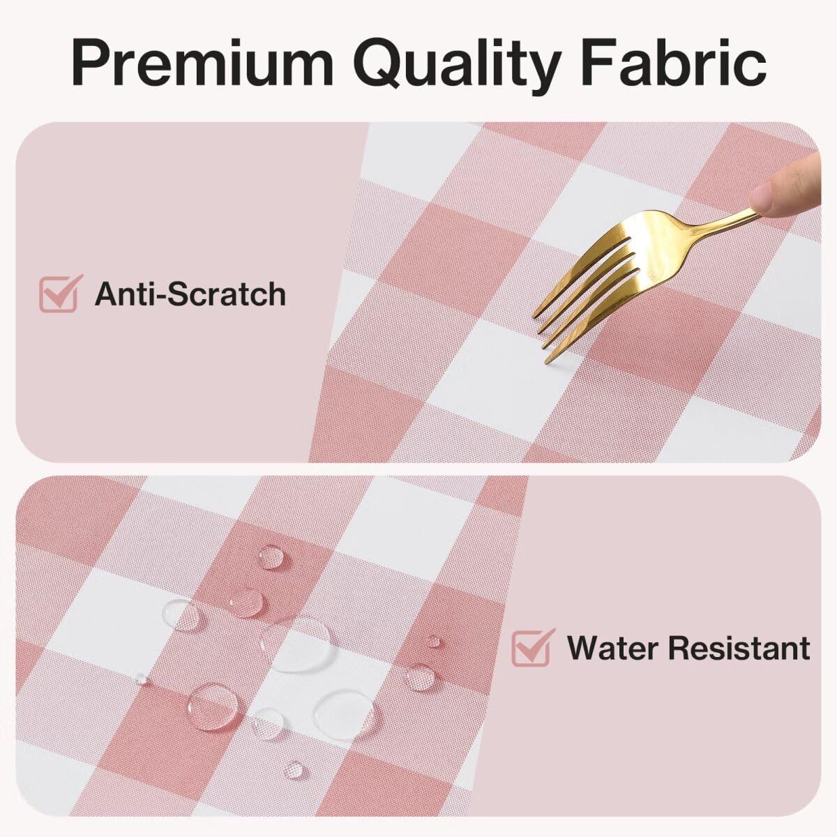 Gingham Tablecloth Rectangle Checkered Tablecloth Washable