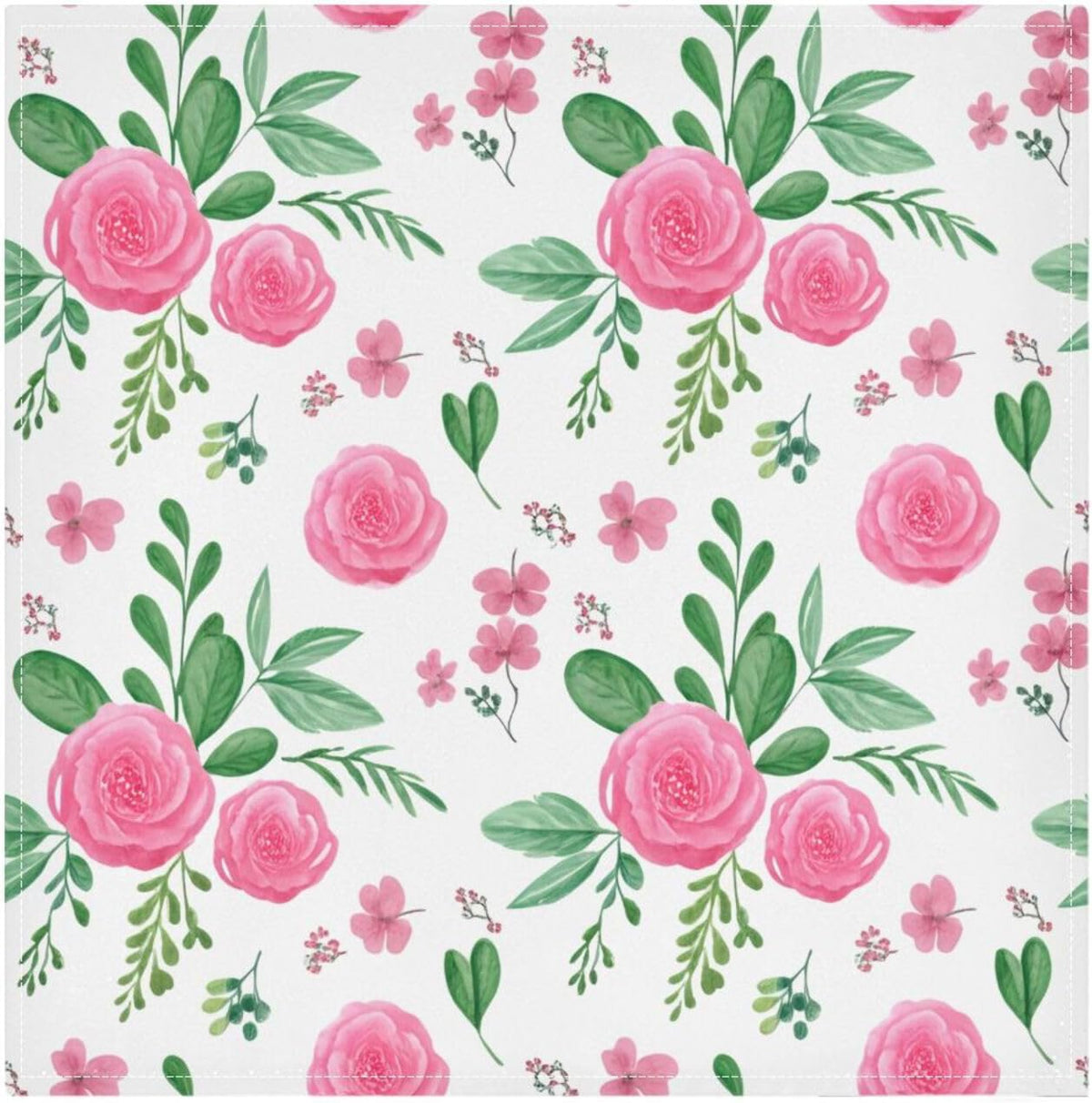 YETTASBIN Pink Flowers Cloth Napkins Set of 1, Reusable Washable Oversized Table Napkins for Family Wedding Dinner Party Home Decor, 20 Inch