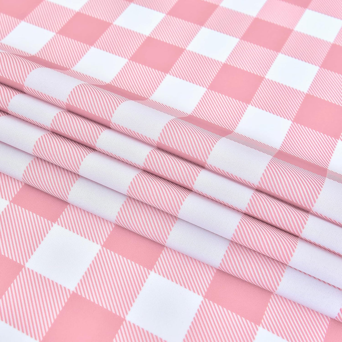 Waterproof Checkered Tablecloth Runner Fabric - Rectangle 12x108 Inch Classic Gingham Buffalo Plaid Table Cloth for Indoor/Outdoor Use - Table Cover for Kitchen, BBQs, and Parties