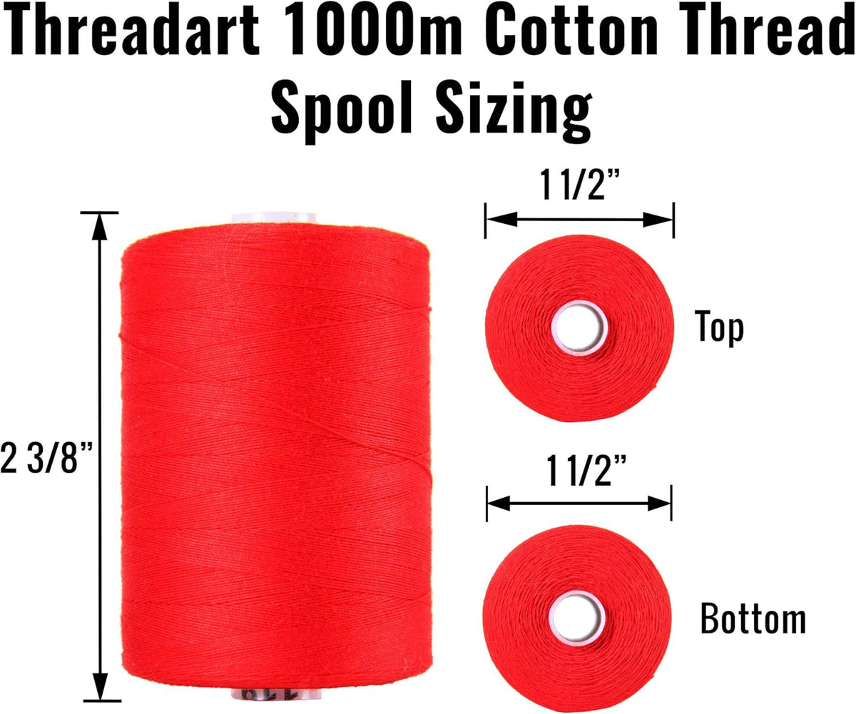 Cotton Quilting Thread, 1000M 50/3, Pink 903 | Long staple cotton thread for quilting, sewing and serging. Low-lint, smooth thread for clean stitches and strong seams.
