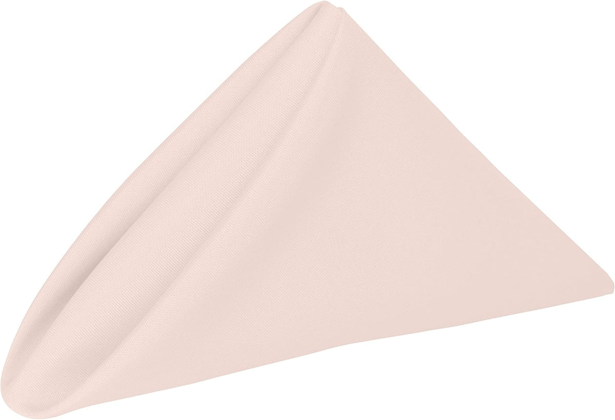17x17-Inch Polyester Cloth Napkins, Ice Peach, Set of 60