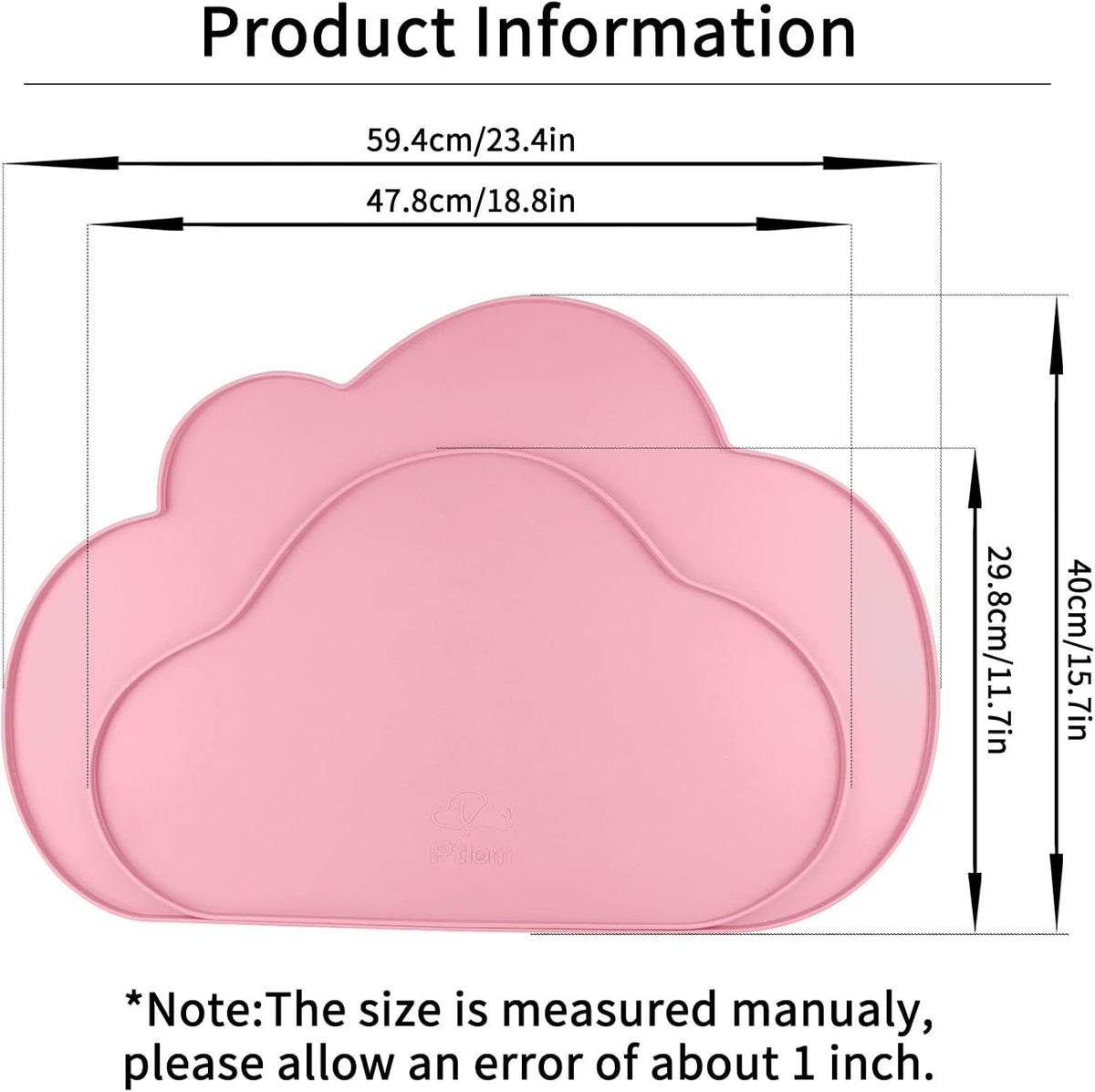 Silicone Pet Feeding Mat for Dogs and Cats, High-Lips Pet Placemat Non-Slip Waterproof Bowl Mats Prevent Food and Water Overflow, Puppy Dish Tray Mat Suitable for Small Medium Large Pets, Pink