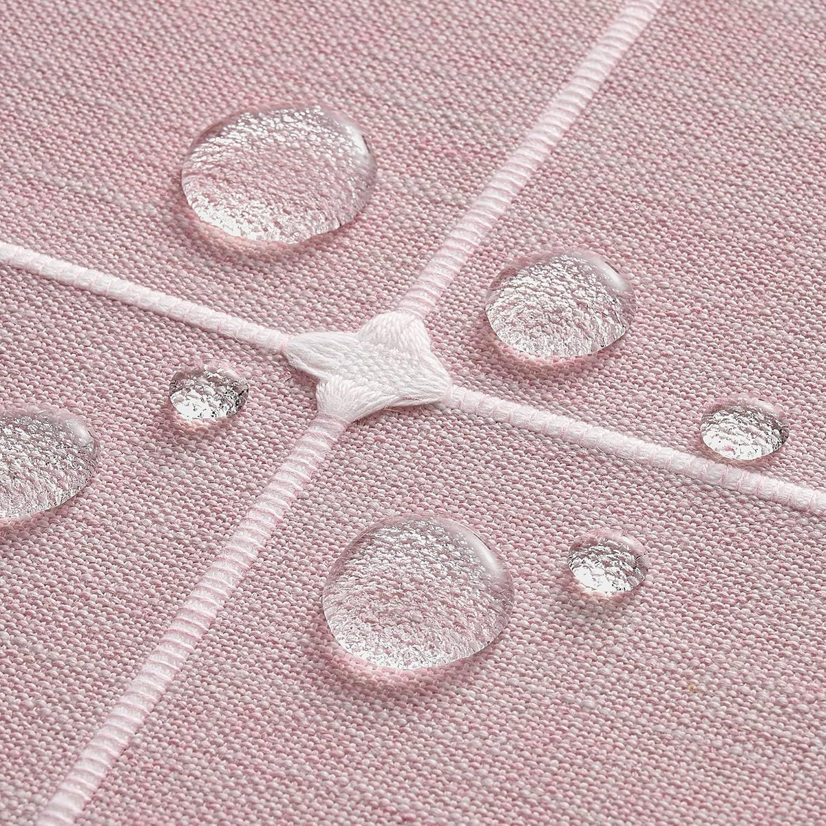 ZeeMart Grid Embroidered Rectangle Hemmed Tablecloths 60x84in, Pink