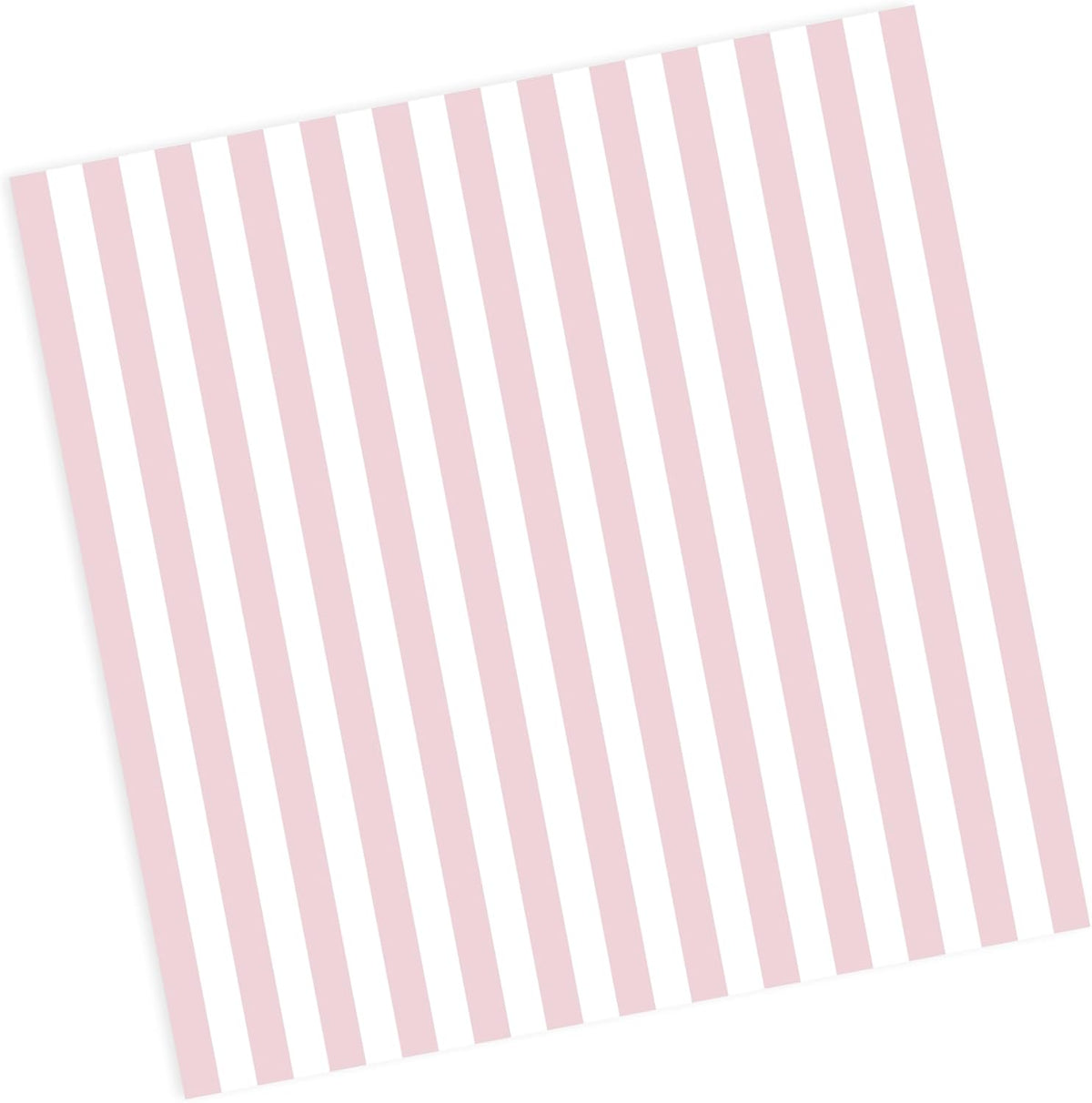 Pale Pink Cocktail Napkins Striped Paper Cocktail Napkins (Non-Toxic Ink) girl baby shower party decorations light pink and White blush Disposable Napkin set (50ct) 5" x 5"