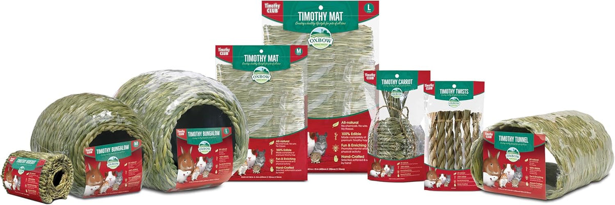 Oxbow Timothy Hay Tunnel, Guinea Pig Hideout, Rabbit & Bunny Tunnel, Edible & Hand-Woven Guinea Pig House, No Wires or String, Small Pet Accessories, for Rabbits, Chinchillas & Rats