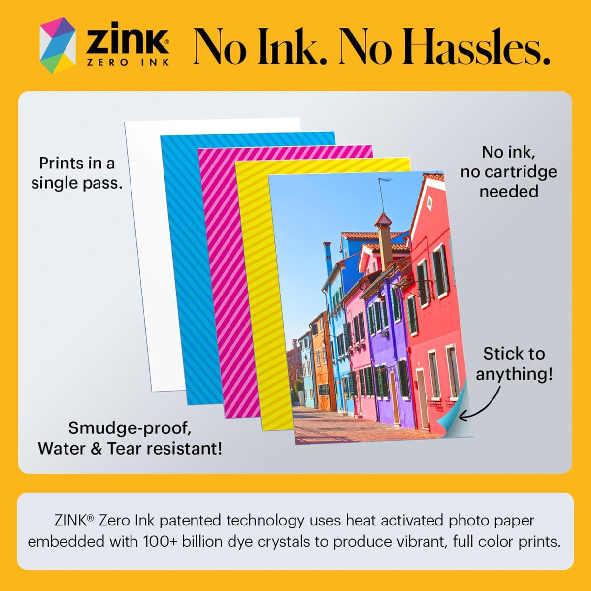 Step Instant Photo Printer with Bluetooth/NFC, Zink Technology & App for iOS & Android (Pink) Go Bundle