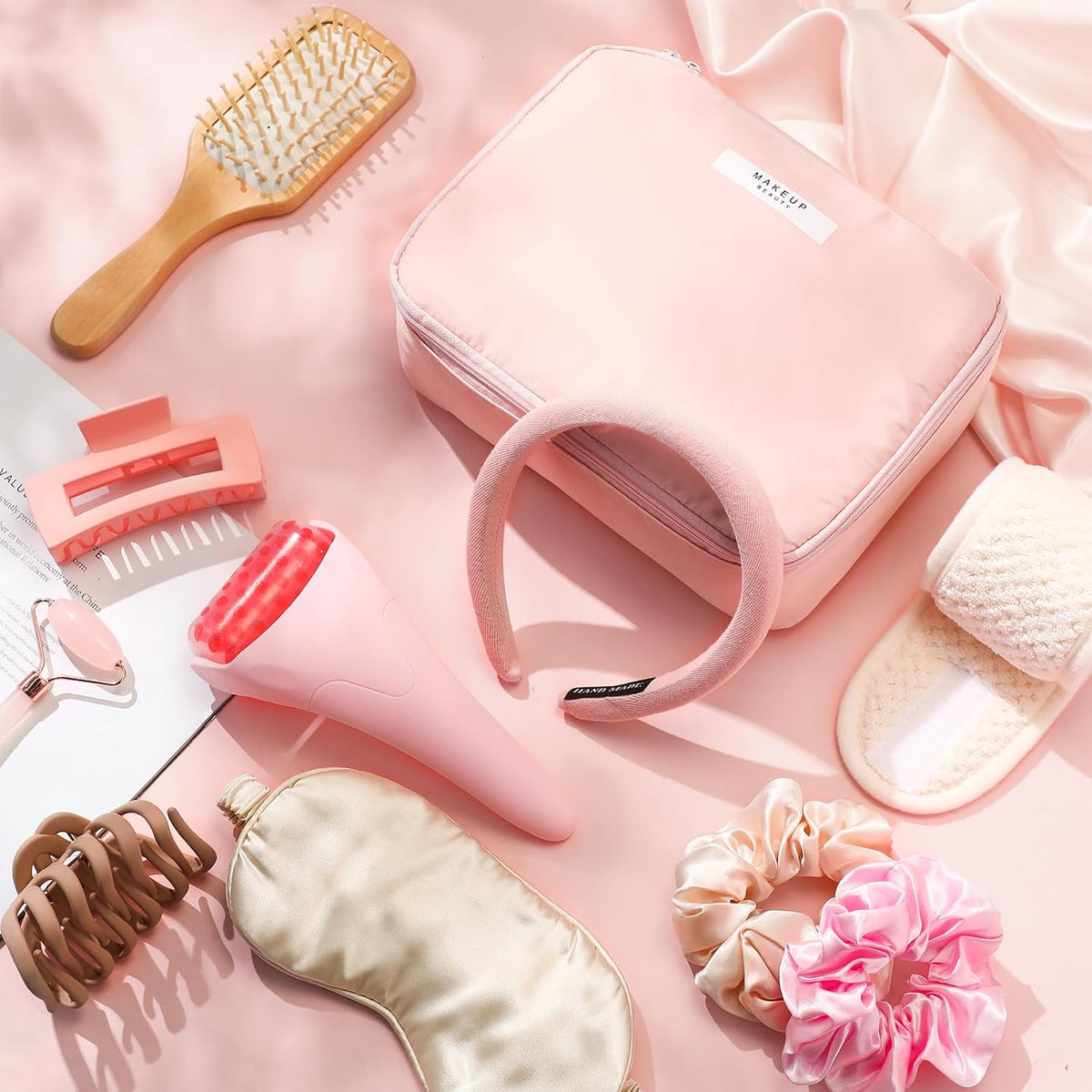 11 Pcs Pink Box Pack for Women Pink Spa Birthday Basket Gifts
