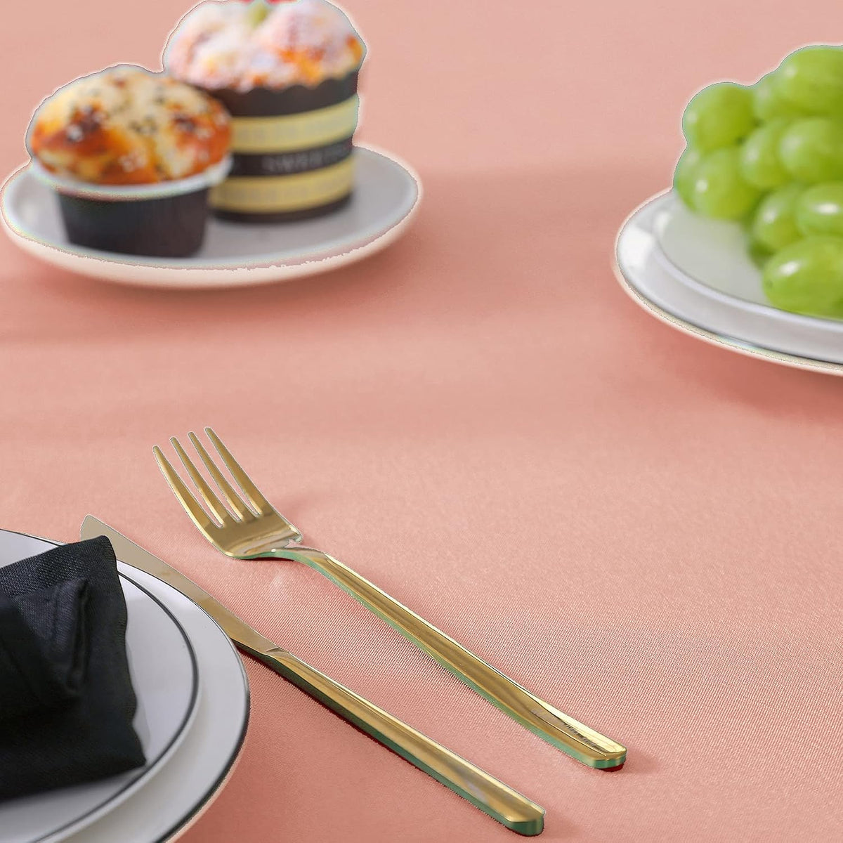 Rectangle Tablecloth 60x120 inch Washable Polyester Fabric Table Cloth for Wedding Party Dining Banquet Decoration（60x120, Dusty Pink）