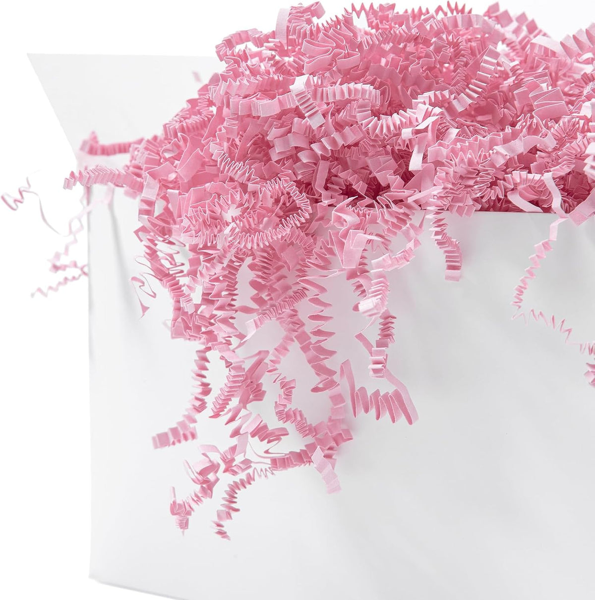 1 LB Crinkle Paper Filler Light Pink Shredded Paper for Gift Box