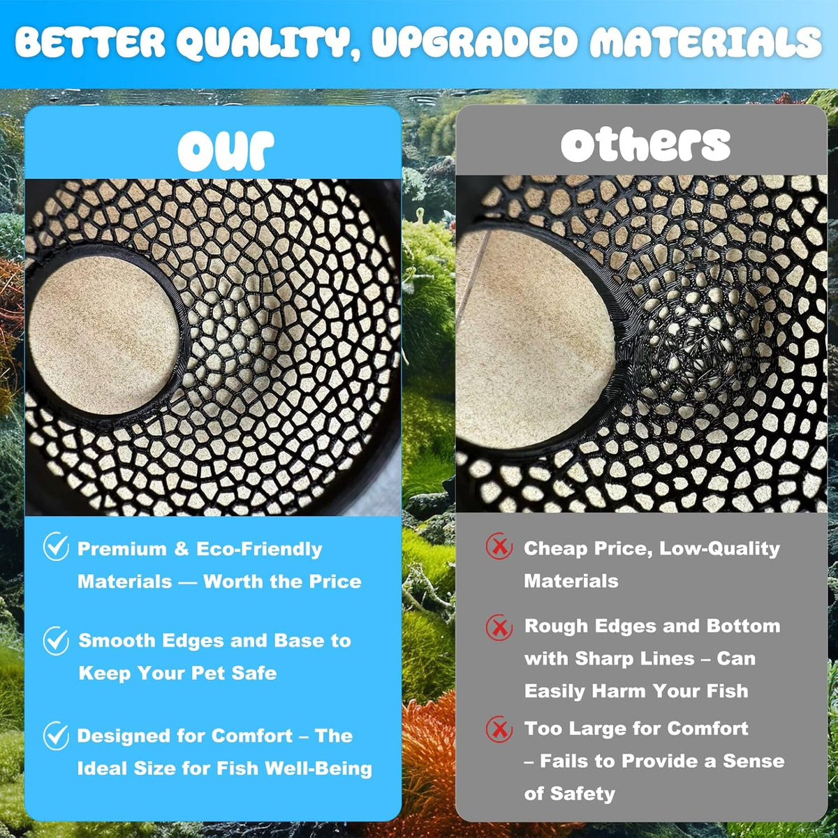 Floating Betta Hide & Shrimp Cave – 3D Printed Aquarium Decor, Multi-Functional Hammock, Feeding Ring & Safe Resting Spot for Betta, Shrimp & Small Fish (PLA, Eco-Safe)