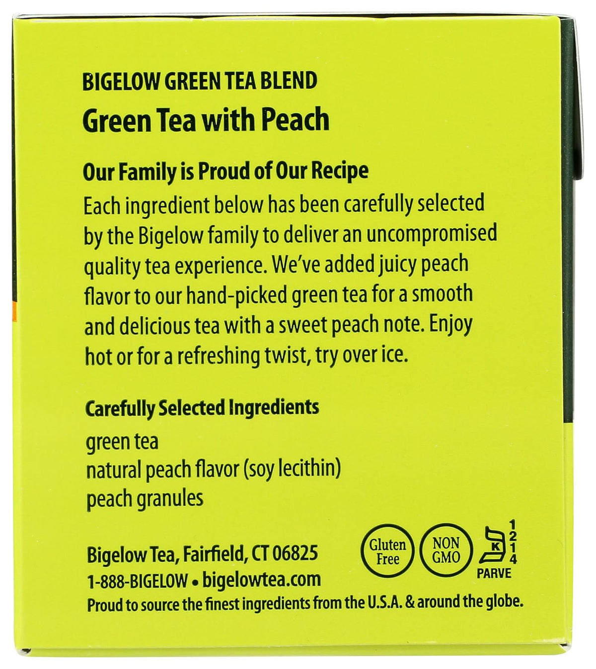 Green Tea w/ Peach Tea Bags, 20 ct