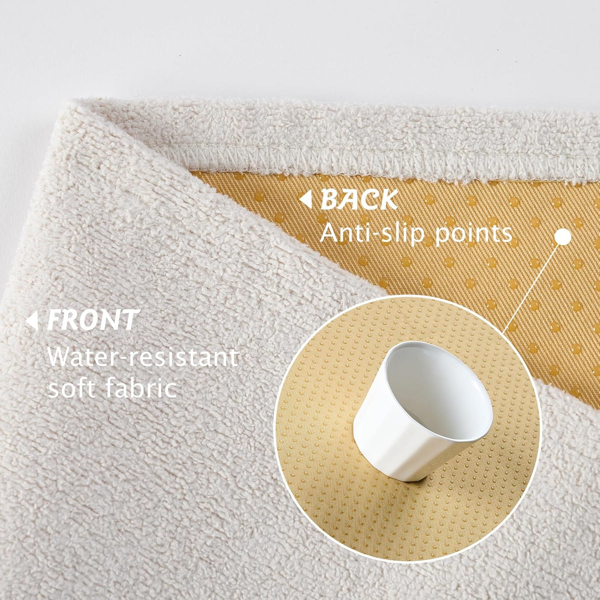 PuTian 100% Waterproof Couch Cover for Dogs - Anti-Scratch Washable Non Slip 2 Cushion Cover Blanket for L Shaped Sectional Recliner Chair Sofa Slipcover for Pet Cats Kids, 71X118 in Creamy
