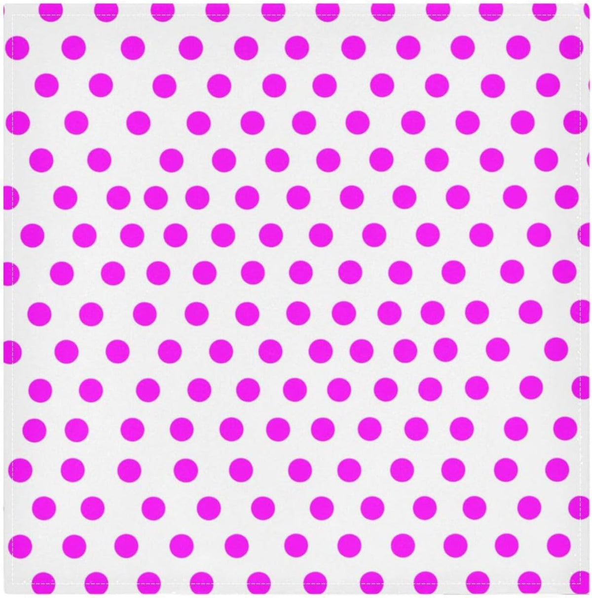 Pink Polka Dots Cloth Napkins Set of 4, Reusable Washable Dinner Table Napkins for Wedding Banquets Party Decor, 20x20 Inch