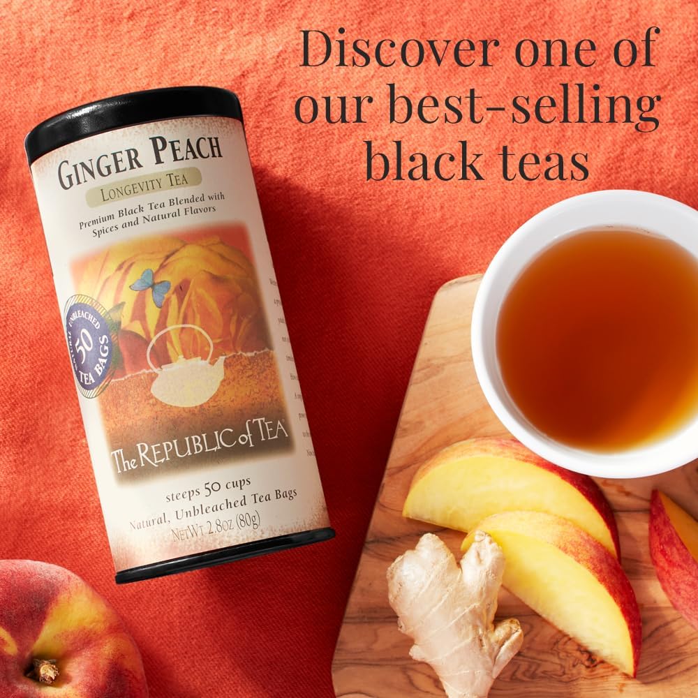 Ginger Peach Super Refill Black Tea, 100 Count
