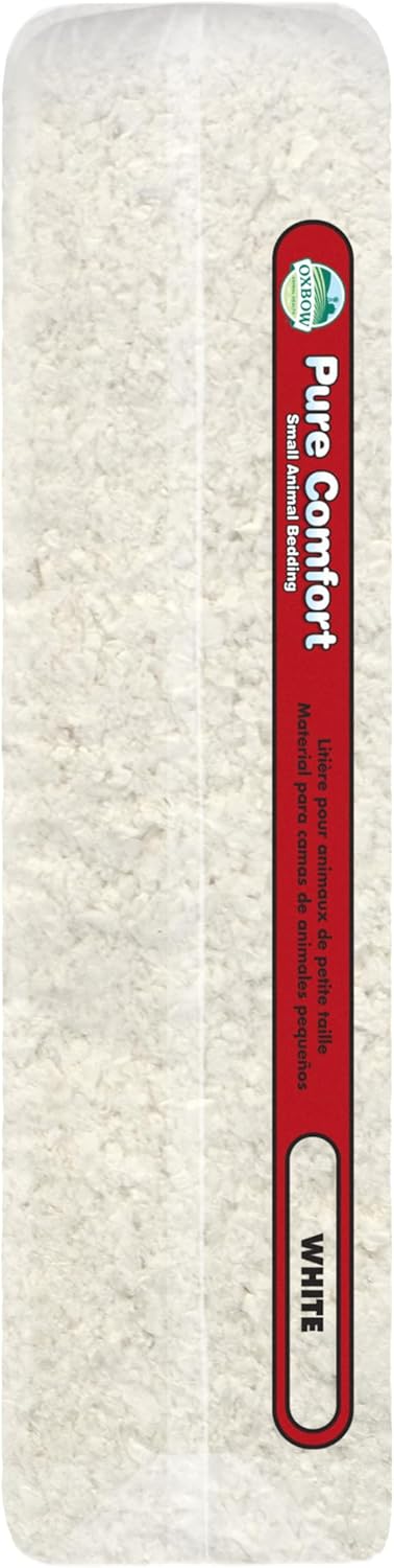 Oxbow Pure Comfort Small Animal Bedding, Odor & Moisture Absorbent Litter for Bunny Litter Box, Low Dust Bedding for Guinea Pig Cage, White Paper, 36 Liter Bag