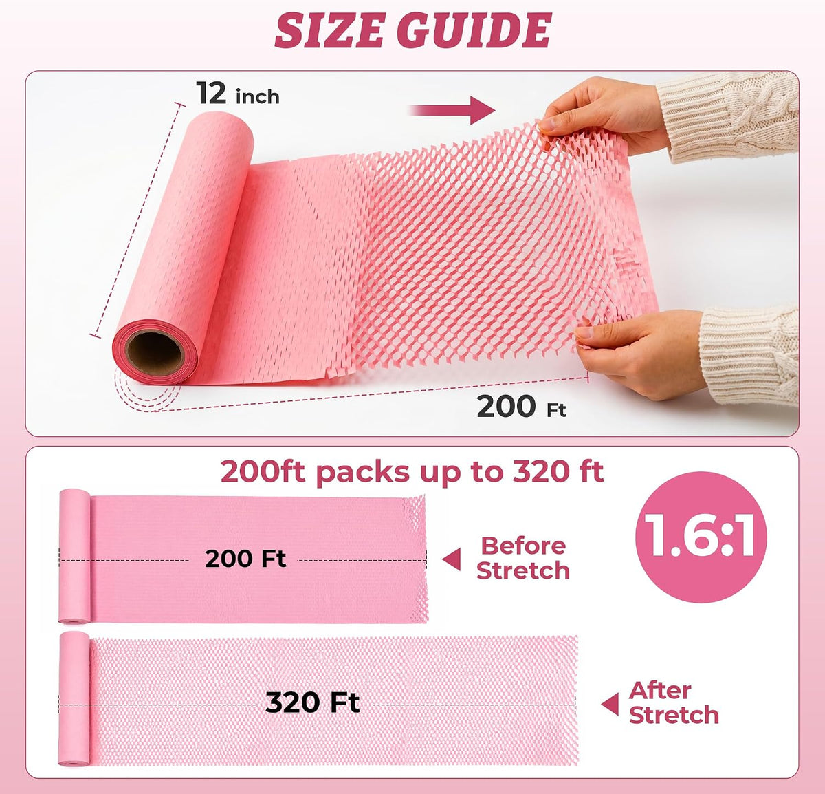 Honeycomb Packing Paper Eco-Friendly: 12" x 200' for Moving Packing