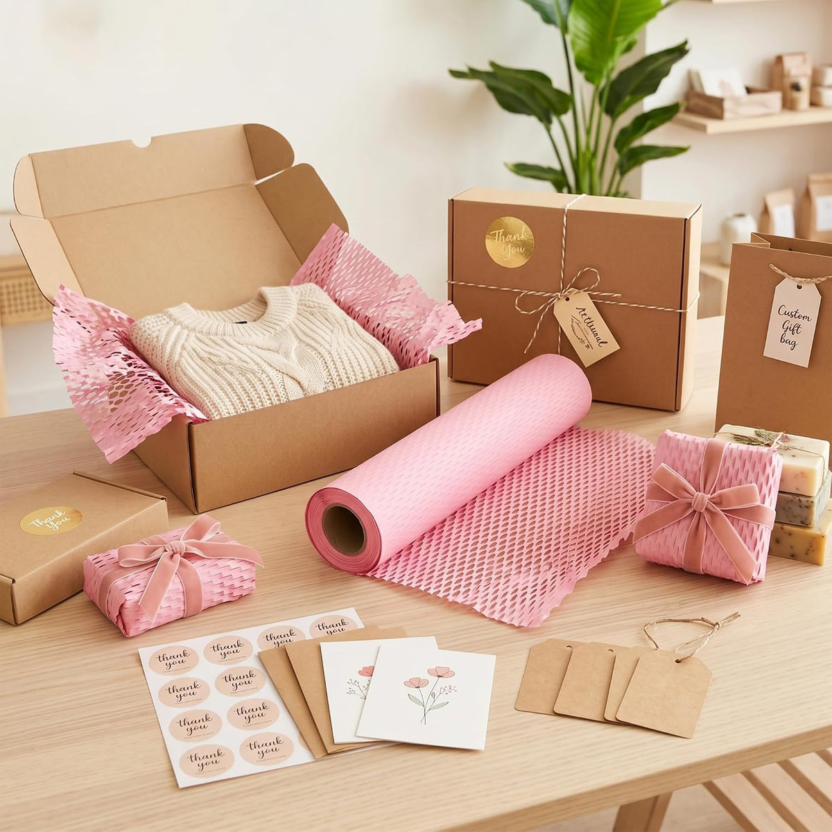 Honeycomb Packing Paper Eco-Friendly: 12" x 200' for Moving Packing