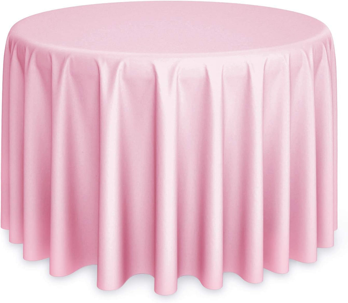 10 Premium 132" Round Tablecloths for Wedding/Banquet/Restaurant - Polyester Fabric Table Cloths - Pink