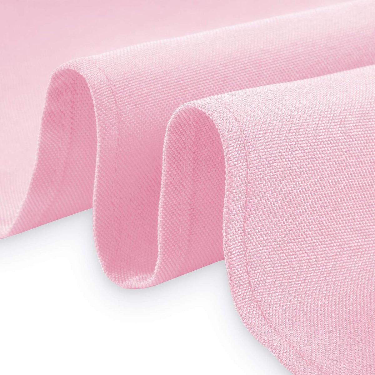 10 Premium 132" Round Tablecloths for Wedding/Banquet/Restaurant - Polyester Fabric Table Cloths - Pink