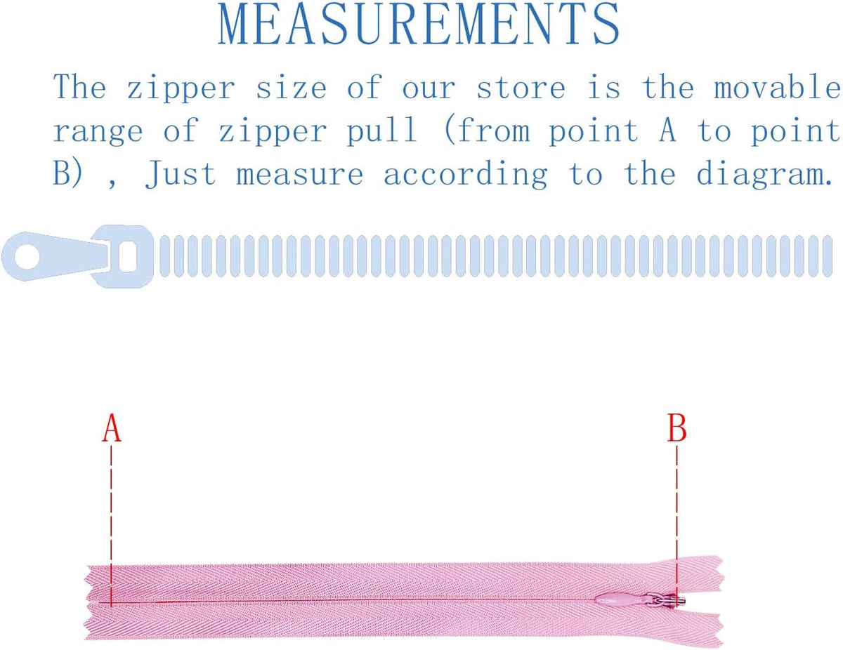 3PCS #3 8 Inch Pink Invisible Zippers for Sewing Skirts, Nylon Coil Bulk Zippers for Pocket, Pillow(Pink 8" 3PCS)