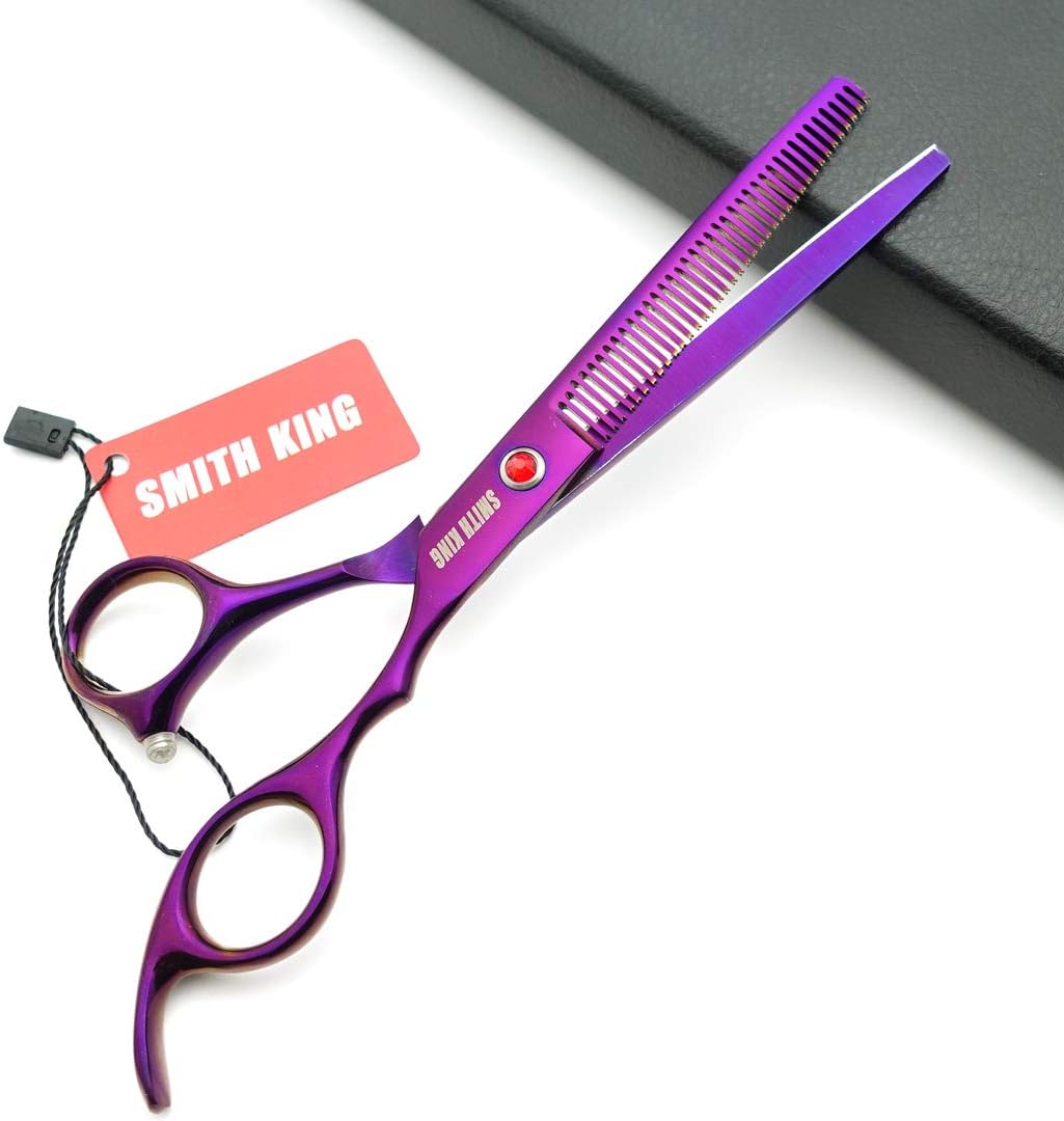 7.0in Professional Pet Grooming Scissors set,Straight & Thinning & Curved scissors 4pcs set for Dog grooming (Violet)