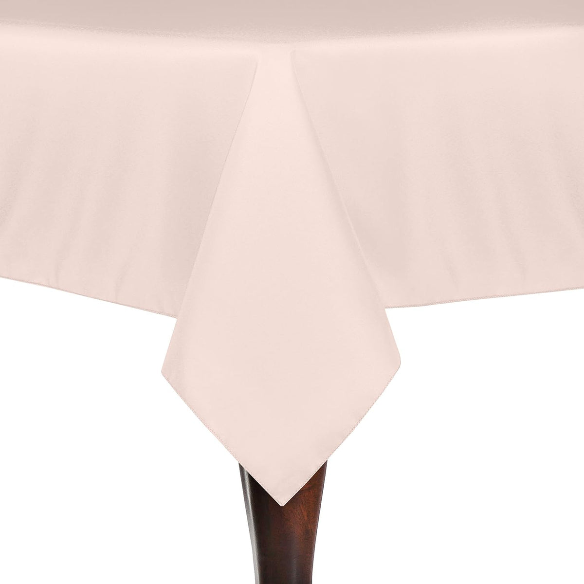 60x90-Inch Rectangular Polyester Tablecloth, Ice Peach