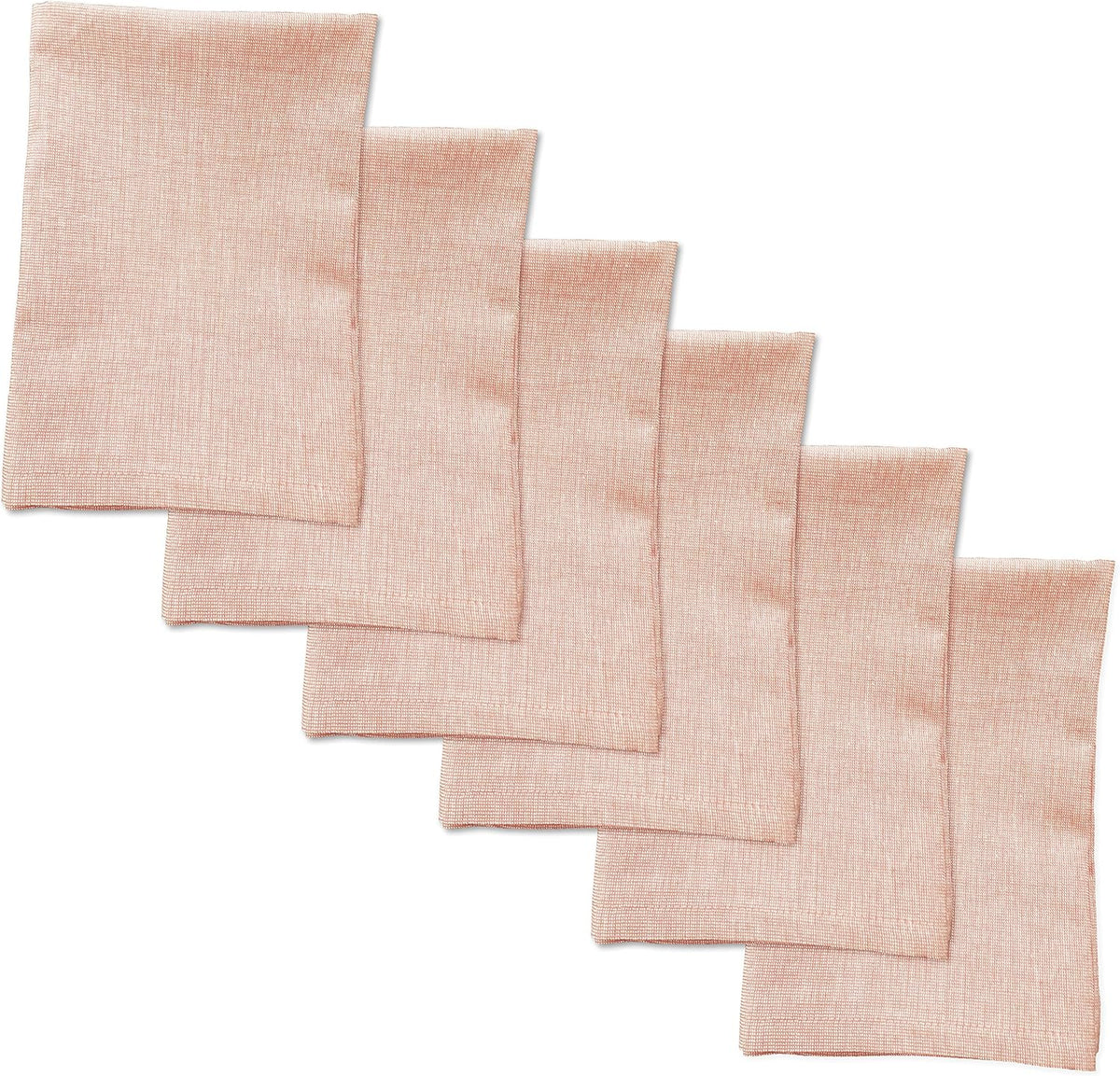 Two-Toned Napkin Set, Peach, 100% Cotton, Napkin Size 18x18 Inch, Suitable for Formal Dining, Everyday Meals, Thanks-Giving and Other Casual Occasions. Pack 6 Pieces.