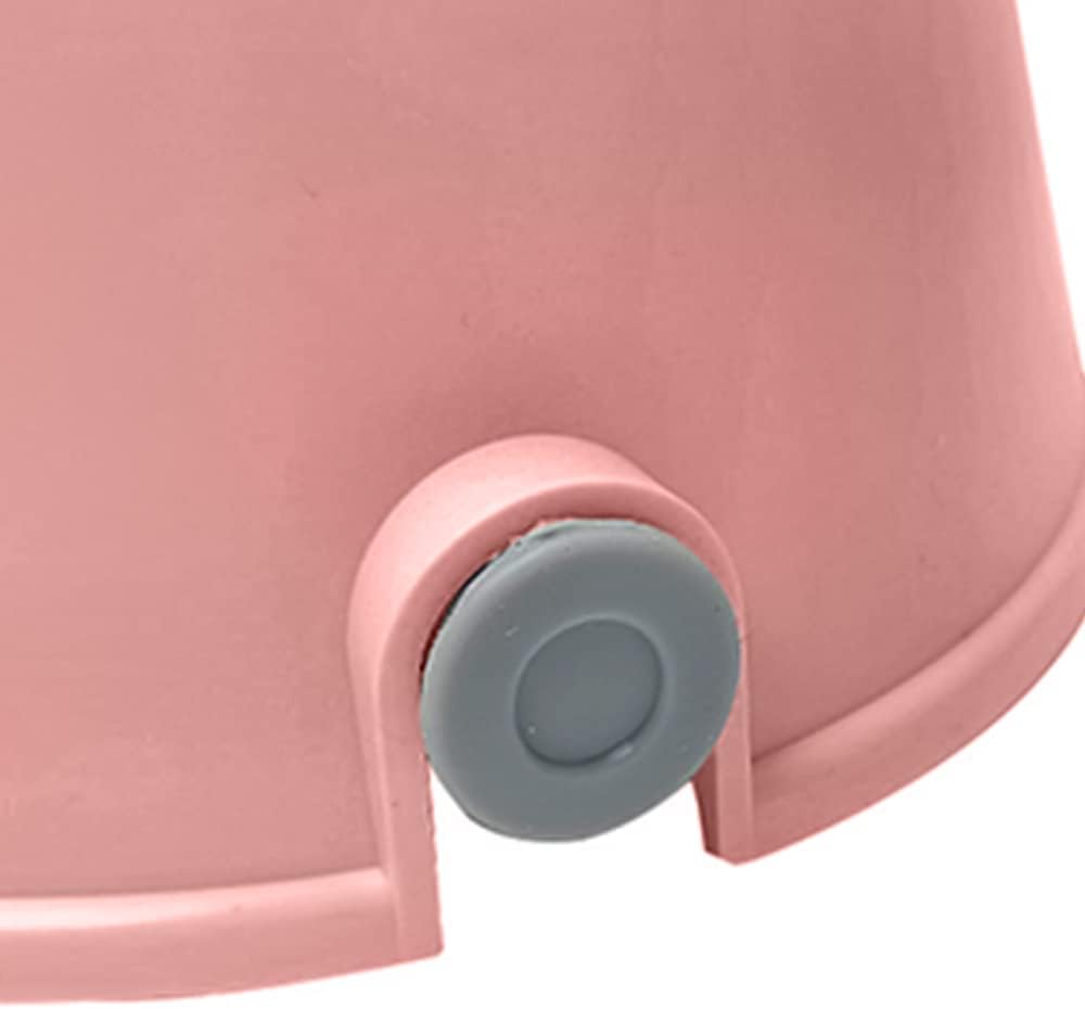 NACOCO Pet Standing Water Dispenser Cat Dog Standing Bowl with Detachable Pole Automatically Feeding Water Height Adjustable(Grey-Pink)