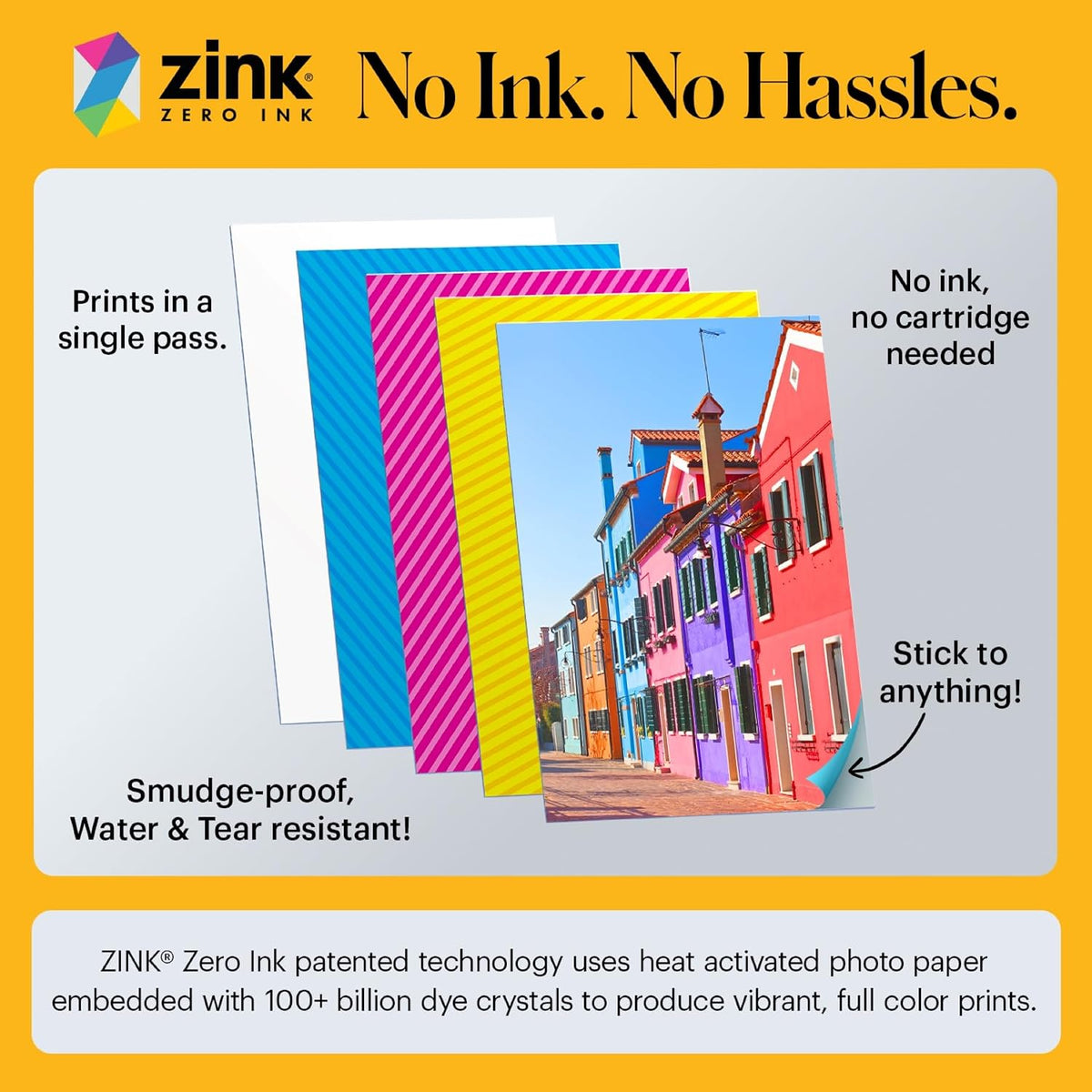 KODAK Step Instant Smartphone Photo Printer, Portable Mini Color Wireless Mobile Printer, Zink 2x3” (5.1x7.5 cm) Sticky-Back Photos Pink (Renewed)