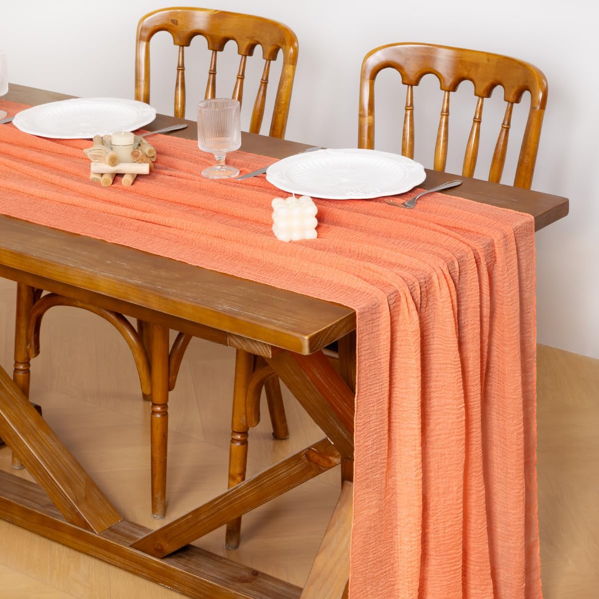 Cheesecloth Table Runner Fall Boho Wedding Shower Party Home Decor