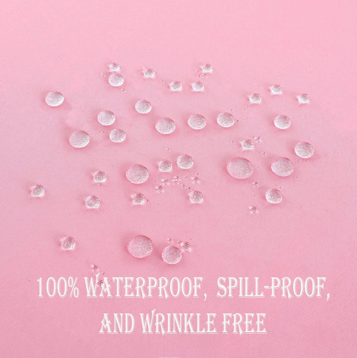 2 Pack Pink Round Tablecloth Waterproof Table Cloth, 60 inch