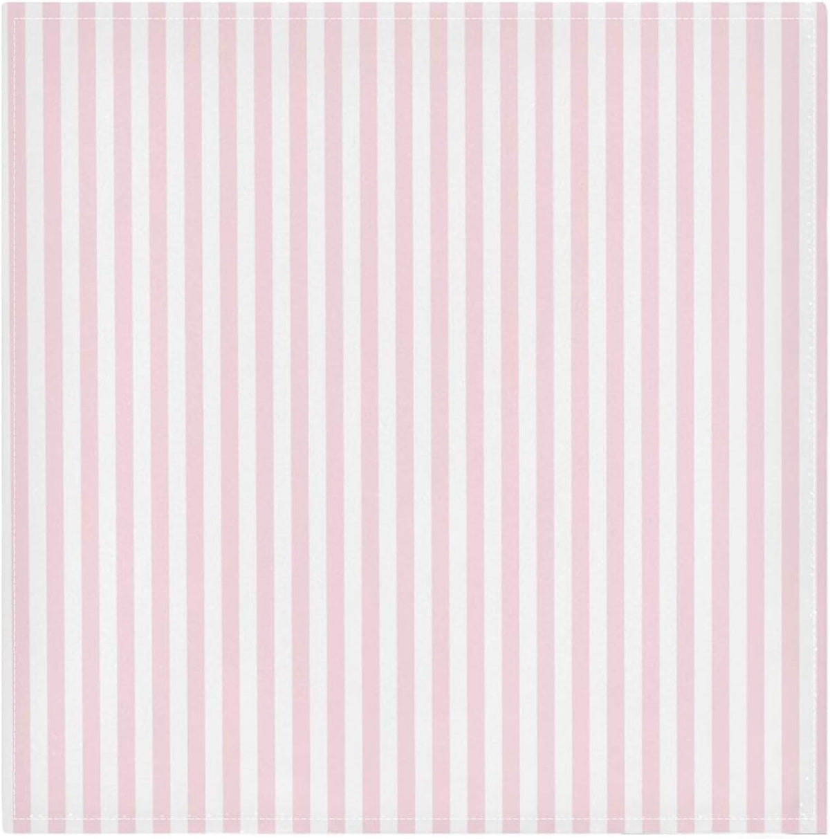 Qilmy Cloth Napkins Set of 6, Pink Stripes Reusable Washable Polyester Dinner Table Napkins for Family, Weddings, Parties, Home Decor, 20 x 20 Inch