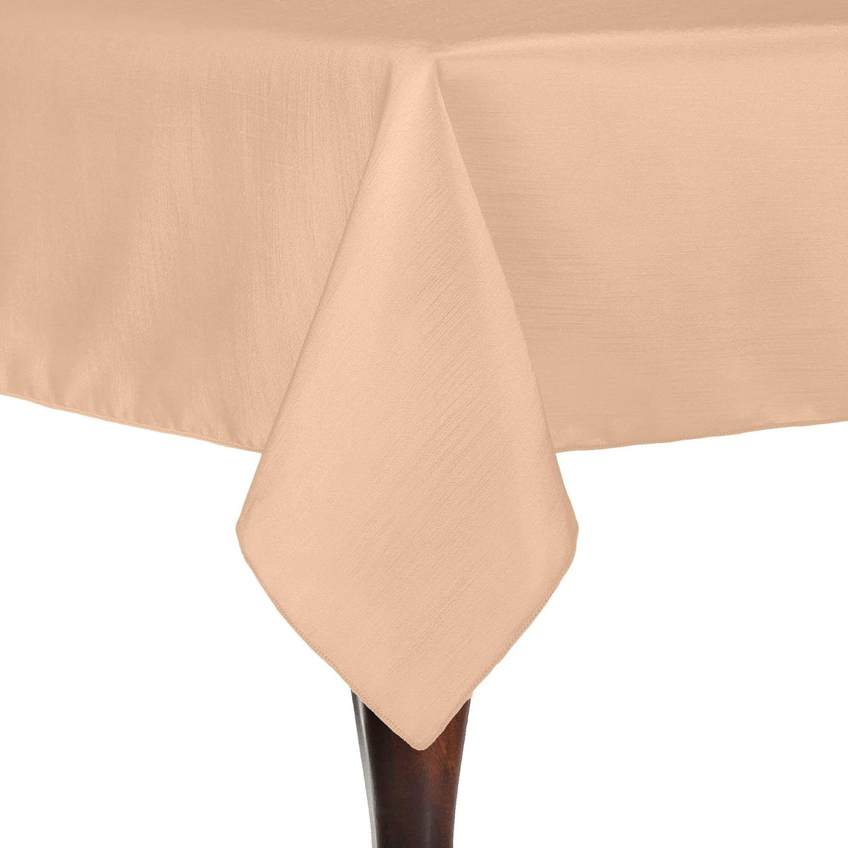 52x70-Inch Rectangular Shantung Tablecloth, Ice Peach