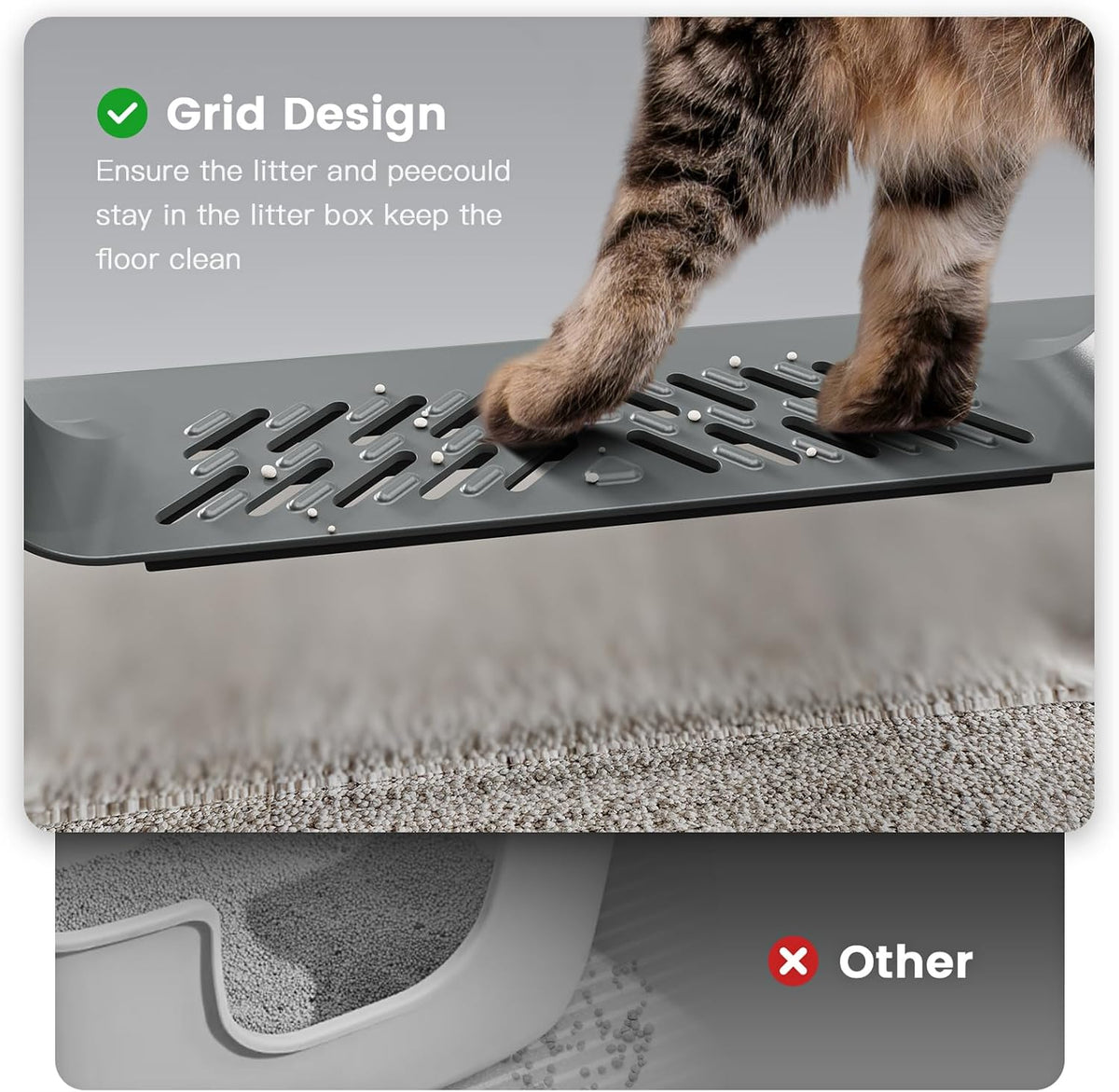 Extra Large XXL Stainless Steel Cat Litter Box with Lid, 26" L x 18" W x 12" H Metal Litter Box with Hight Sides for Big Cats & Multiple Cats, Never Absorbs Odors, Anti-Urine Leakage, Easy Cleaning