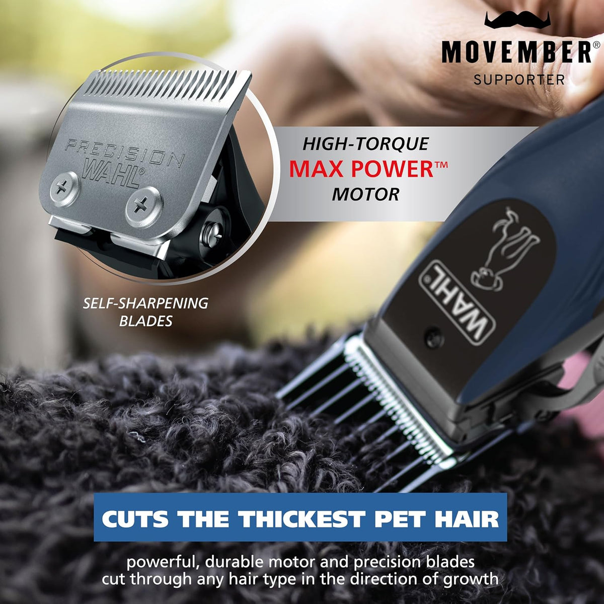 Wahl Power Pro Lithium Ion Rechargeable Cordless Dog Grooming Kit - Heavy Duty Cordless Electric Dog Clippers for Grooming The Thickest Coats - Model 3024675
