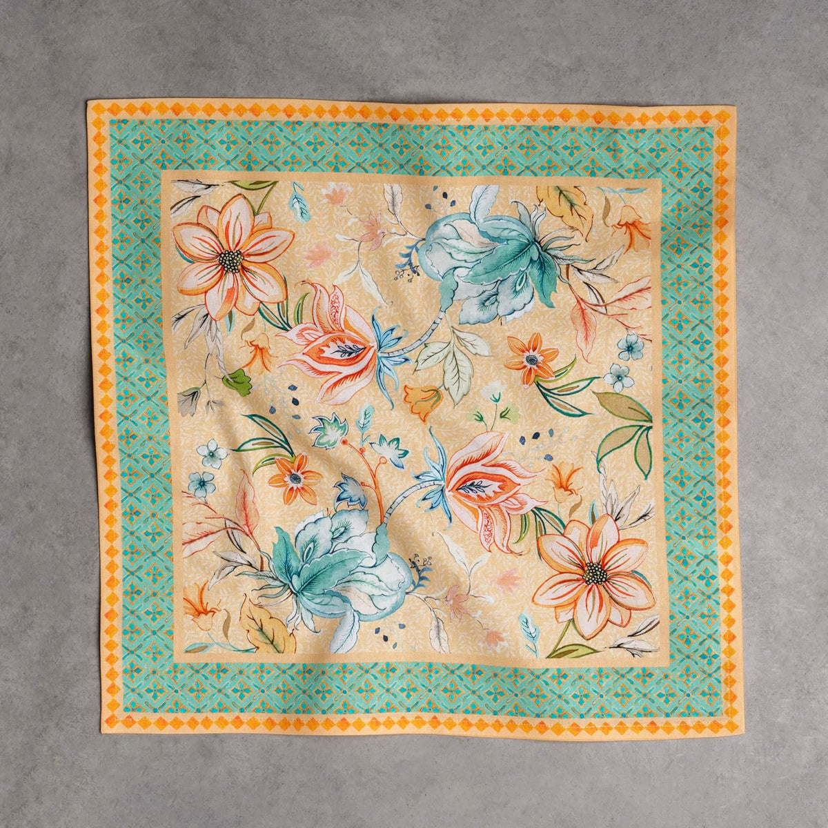 Maison d' Hermine 100% Cotton Cloth Napkins Set of 4 Everyday Reusable Square Napkins Cloth Washable Dinner Party Wedding Restaurant Hotel Kitchen Spring Summer (Luxury Loft - Peach, 20" x 20")