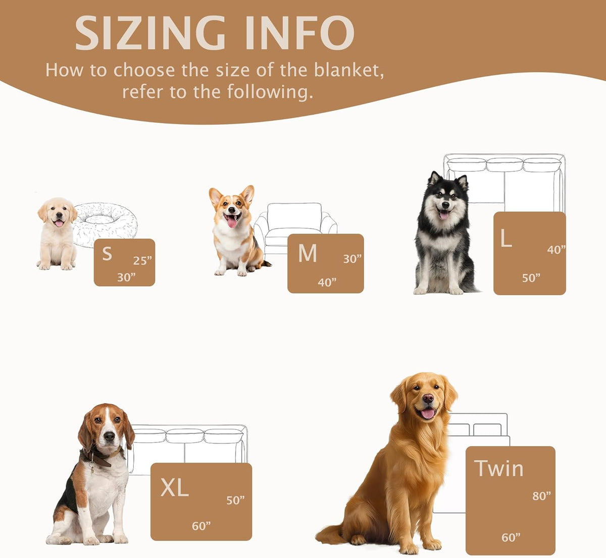 PuTian Waterproof Dog Blanket for Large Dogs Reversible Rabbit Velvet & Sherpa Fleece Cat Blanket for Couch Sofa Bed, 50''X60'' Off White